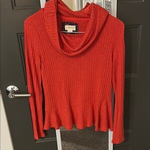 Maeve Red Cowl Neck Sweater